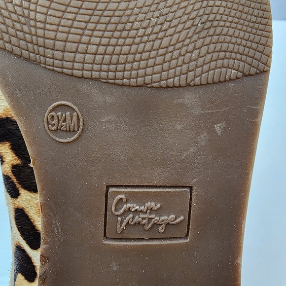 Crown Vintage Women's Morrison Calf Hair Animal Print Ankle Booties Size 9.5 - Picture 9 of 10